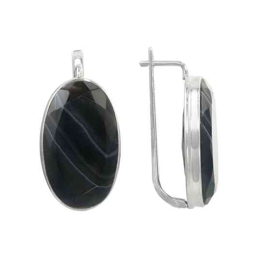 Серьги из серебра с натуральными камнями
