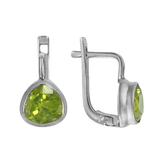 Серьги из серебра с натуральными камнями
