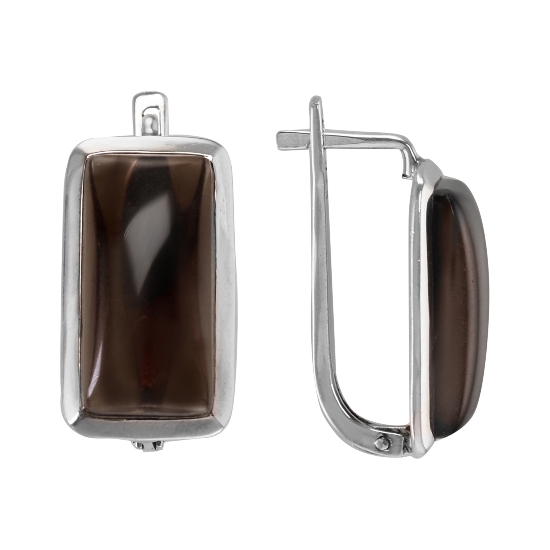 Серьги 'Валерия' с раухтопазом