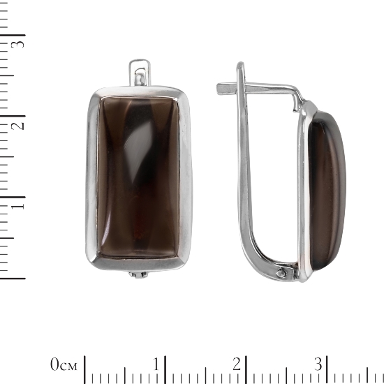 Серьги 'Валерия' с раухтопазом