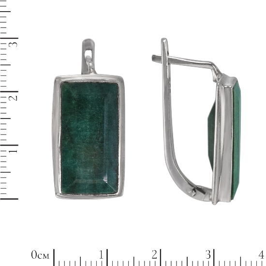 Серьги 'Эмма' с бериллом