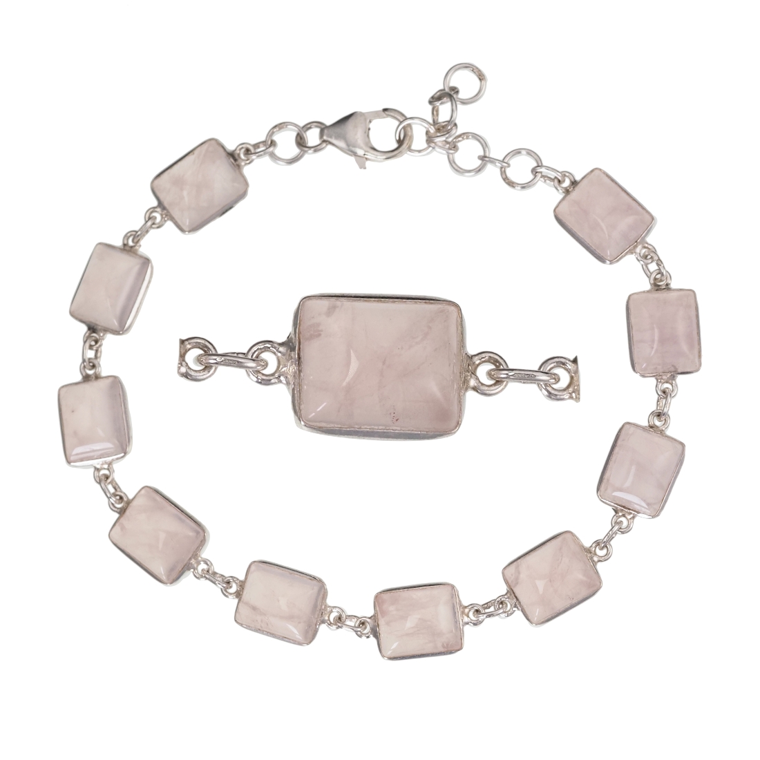 Браслет 'Кедара' с розовым кварцем