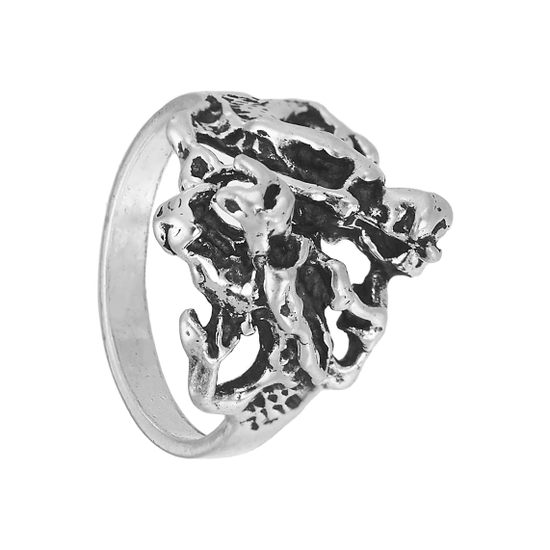 Кольцо серебряное с чернением