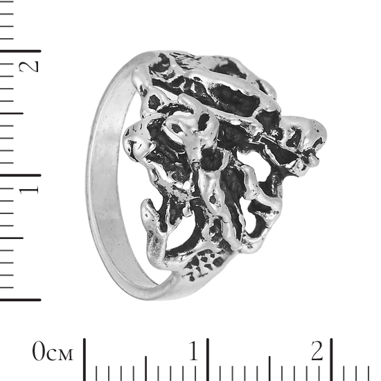 Кольцо серебряное с чернением