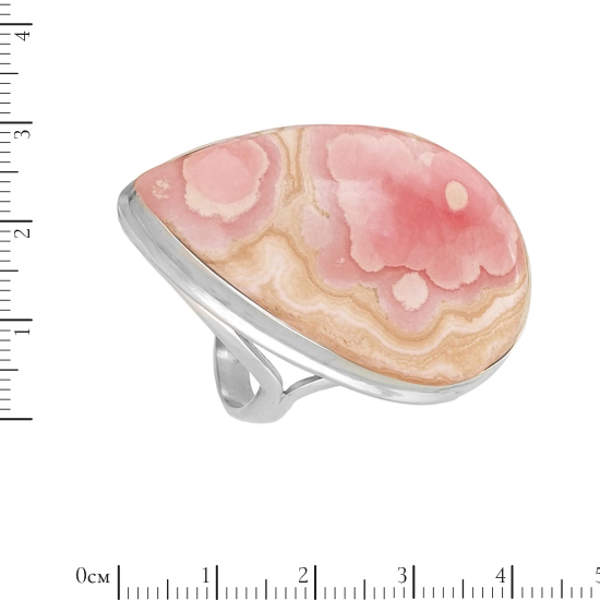 Кольцо 'Вернер' с родохрозитом