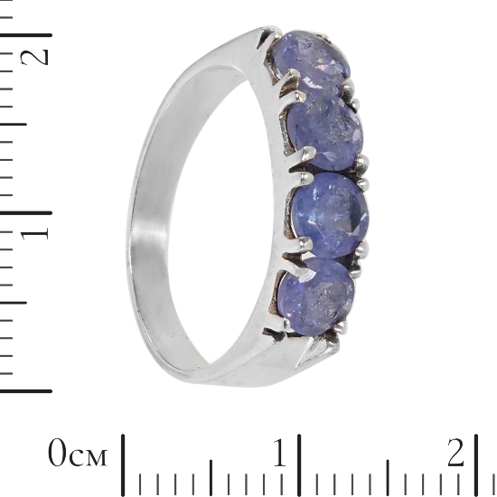 Кольцо 'Дорожка' с танзанитами