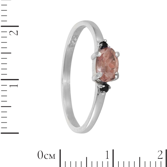 Кольцо 'Амелия' с розовым турмалином