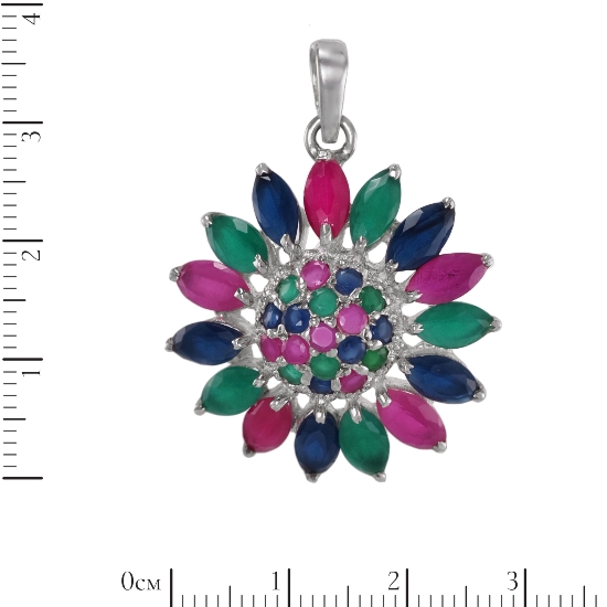 Подвеска 'Астра' с сн корундом