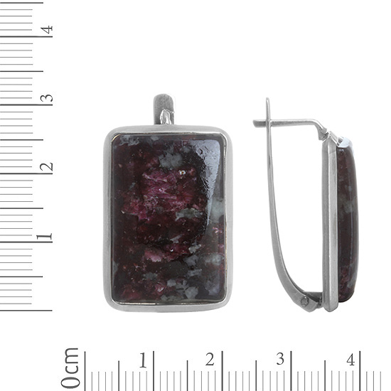 Серьги с эвдиалитом