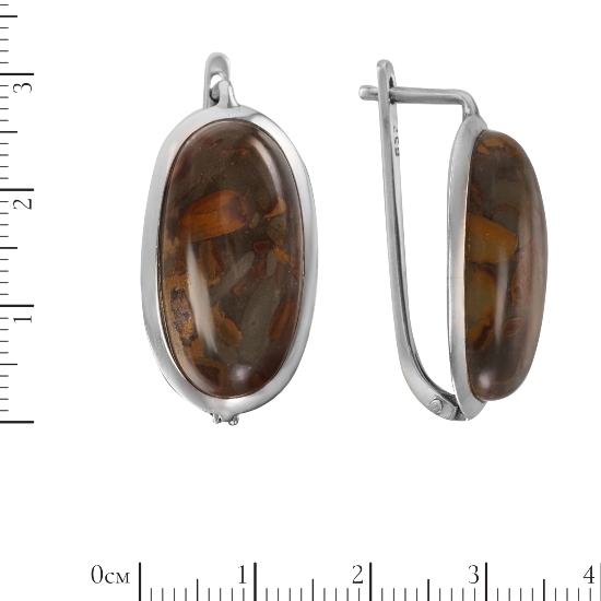 Серьги 'Лео' с яшмой