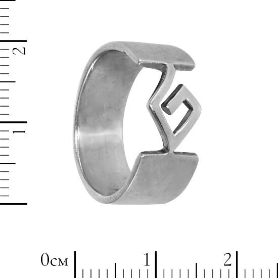 Кольцо 'Гео' серебряное