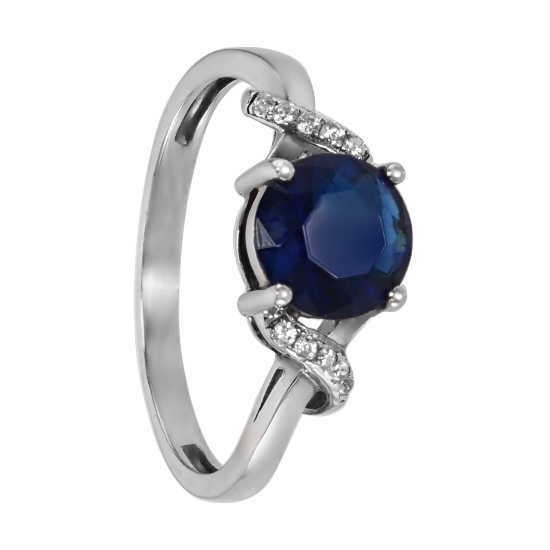 Кольцо 'Волна' с фианитами