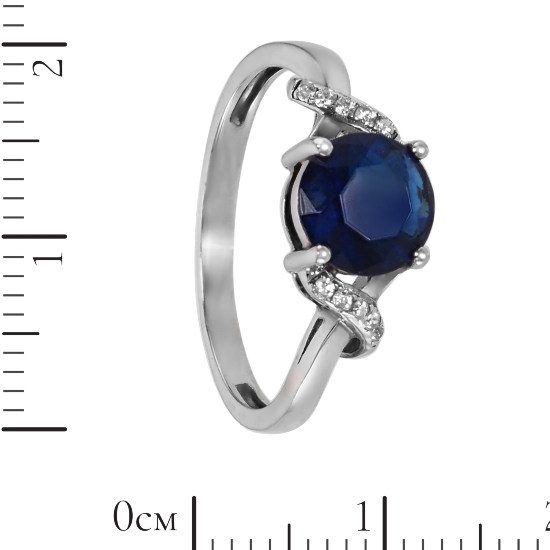 Кольцо 'Волна' с фианитами