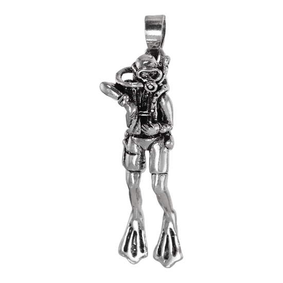 Подвеска  'Аквалангист' серебряная