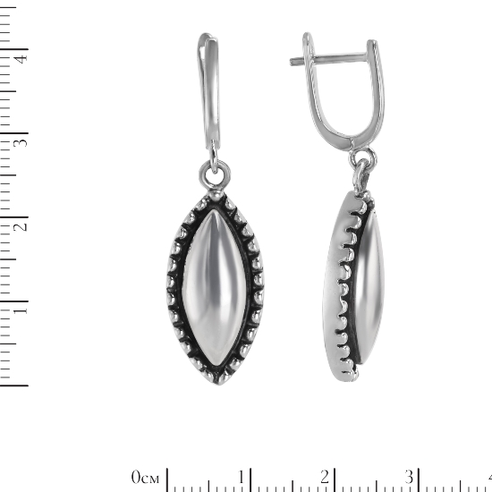 Серьги 'Маркиз' серебряные