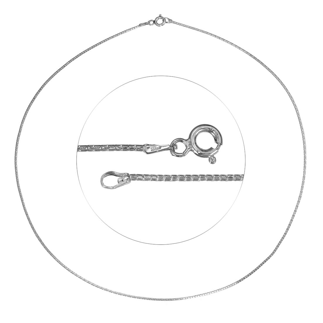 Цепь 'Змейка' серебряная