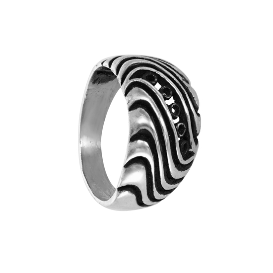 Кольцо 'Волны' серебряное
