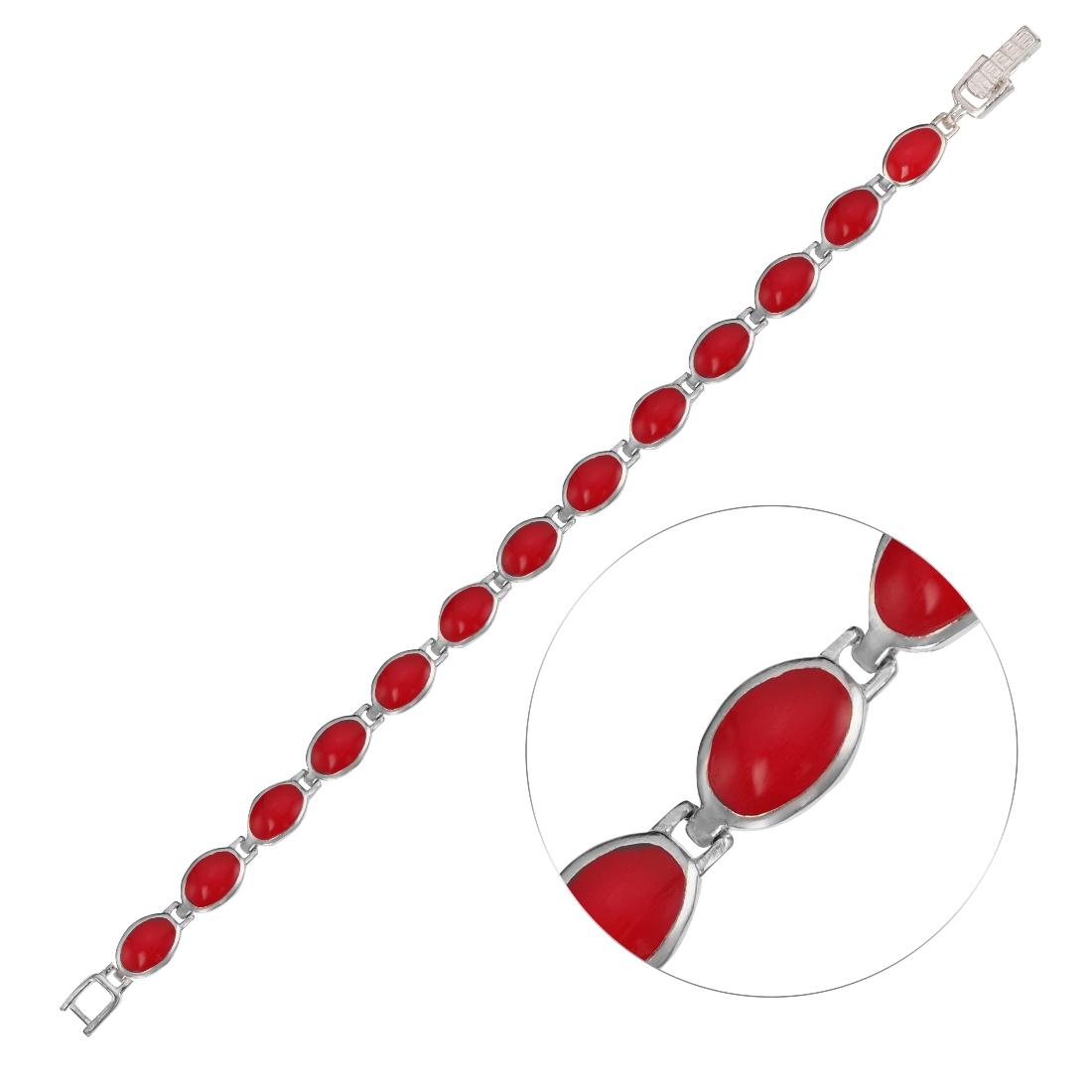 Браслет 'Ратана' с пресс кораллом