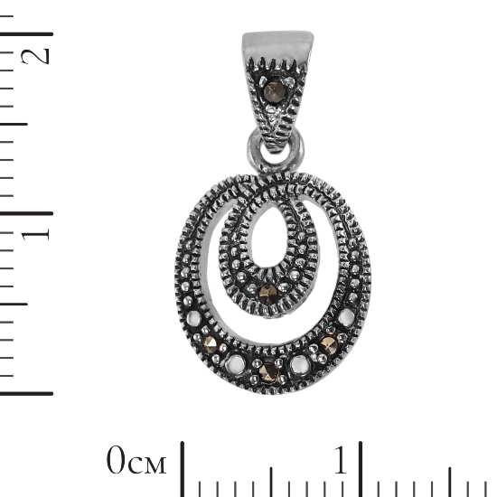 Подвеска 'Петля' с марказитами