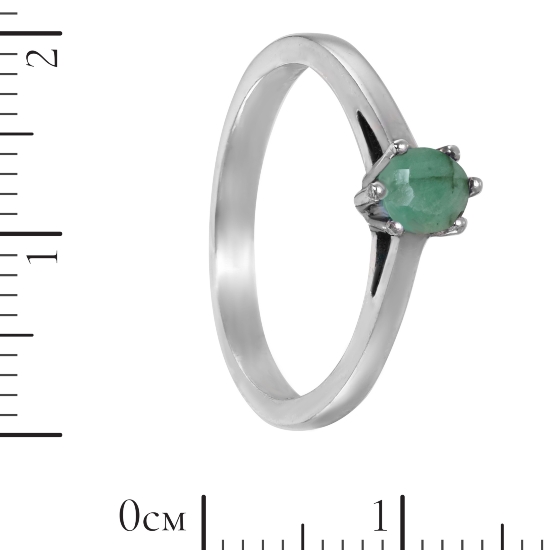 Кольцо 'Энигма' с изумрудом