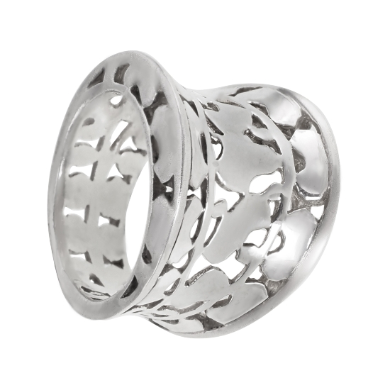 Кольцо 'Ажурная полоска' сереберяное