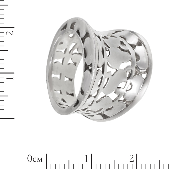 Кольцо 'Ажурная полоска' сереберяное